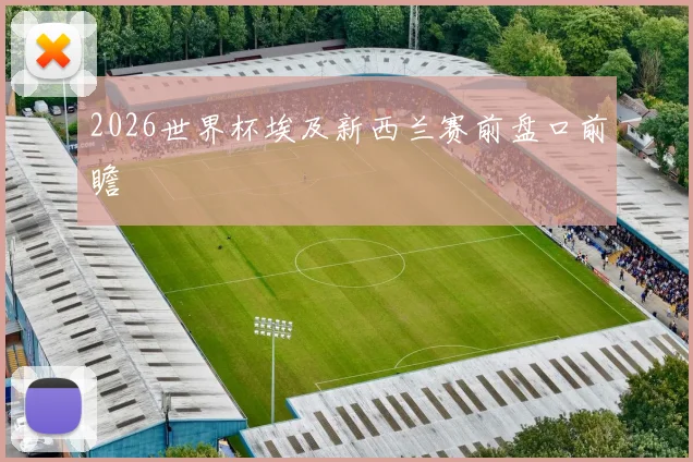 2026世界杯埃及新西兰赛前盘口前瞻